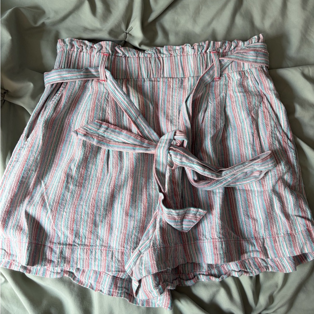 Striped Flowy Shorts